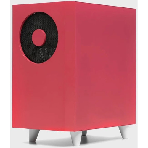 Корпус WIZMAX EM1 Woofer Red без БП M-ATX Mini-Tower, TG, 1x160mm + LED, 1xUSB-A 3.0 2.0, mATX, mITX