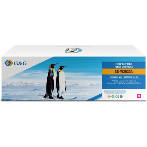 Картридж лазерный G&G GG-W2033A 415A пурпурный 2100стр для HP LJ M454/MFP M479