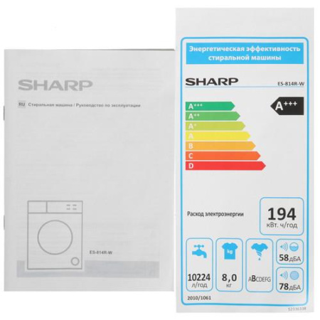 Стиральная машина Sharp ES814RW белый