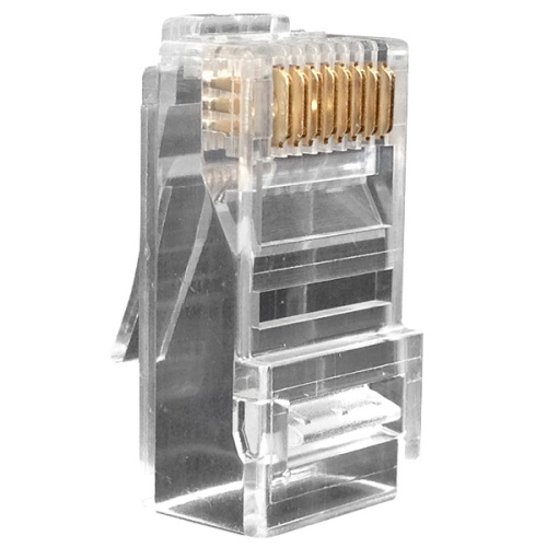 Коннектор Hyperline PLUG-8P8C-U-C6-100 RJ-45 8P8C категория 6, 100шт.