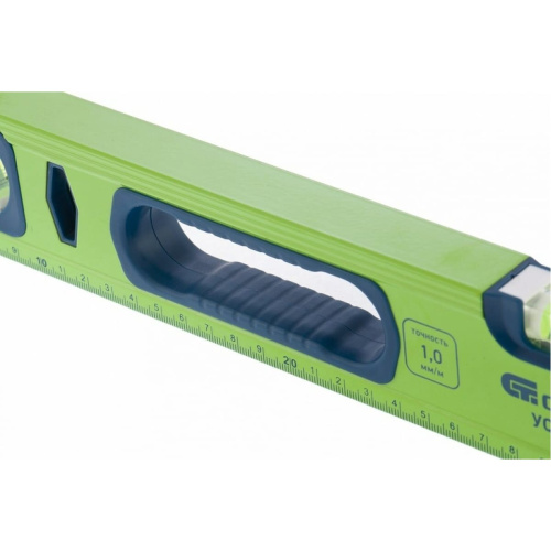 Уровень алюминиевый СИБРТЕХ 34103 УС-1,0-1000, фрезерованный, 3 глазка, рукоятки, 1000мм