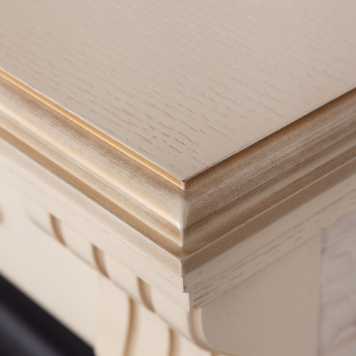 Электрокамин RealFlame Athena WT белый дуб с золотой патиной с очагом Fobos Lux Black RC