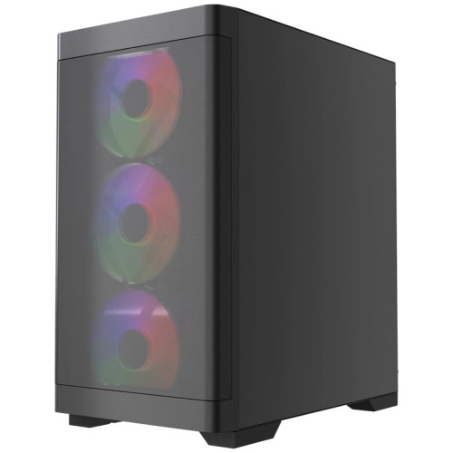 Корпус Powercase Mistral Micro A13B (CMMA13B-L4), Tempered Glass, 4x120mm FRGB fan, чёрный, mATX
