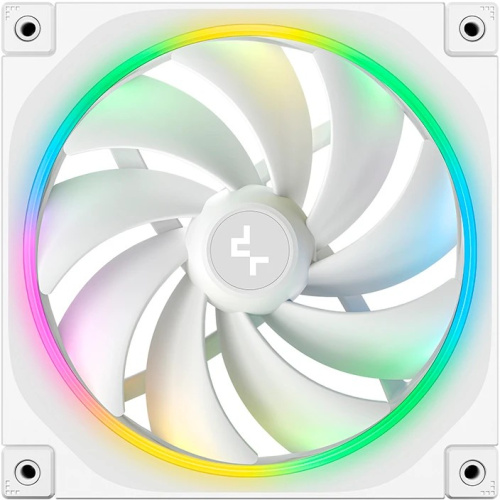 Вентилятор DEEPCOOL FL14 WH-3 in 1 140x140x25мм (PWM, ARGB, белый, 500-1700об/мин) Color Box