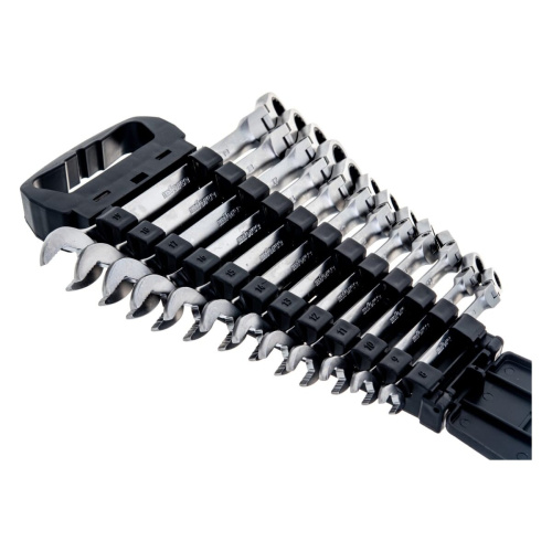 Набор ключей комбинированных Inforce 06-05-51 шарнирных с трещоткой 12 предметов