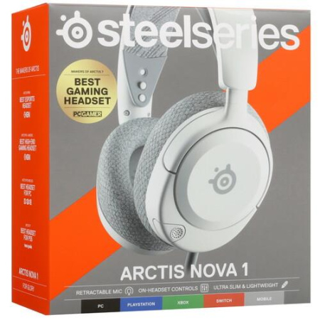 Проводные наушники SteelSeries Arctis Nova 1 белый