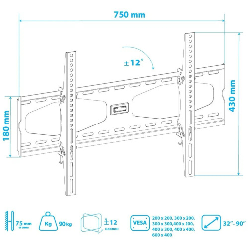 Кронштейн Kromax Star-22 Черный