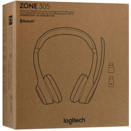 Беспроводные наушники Logitech Zone 305 UC черный