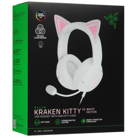 Проводные наушники Razer Kraken Kitty V2 белый