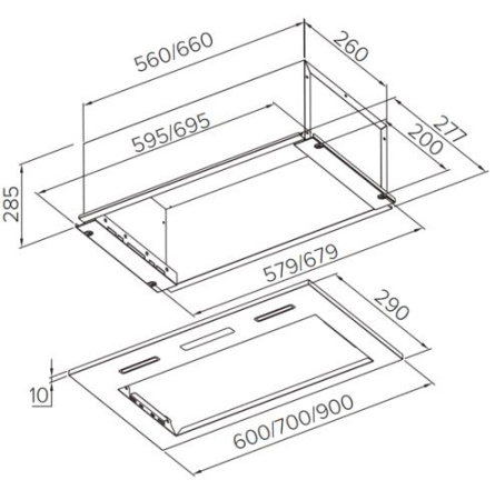 Вытяжка полновстраиваемая Haier HVX-BI772X серебристый