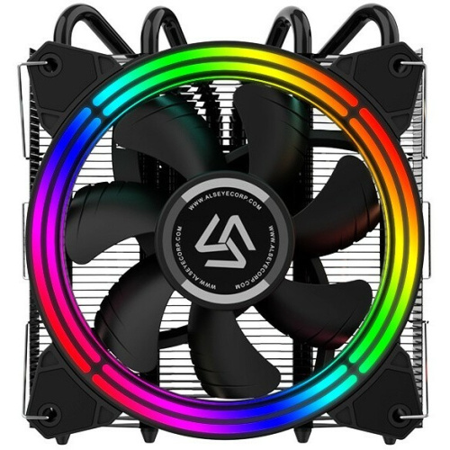 Кулер Alseye H120T для Socket/115x/1200/AM2/AM2+/AM3/AM3+/FM1/AM4/FM2/FM2+, 120мм, 2000rpm, 35.5 дБ, 125Вт, 4-pin PWM, Al+Cu, RGB