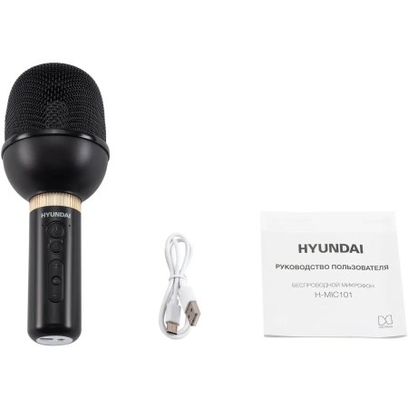 Микрофон беспроводной Hyundai H-MIC101 черный