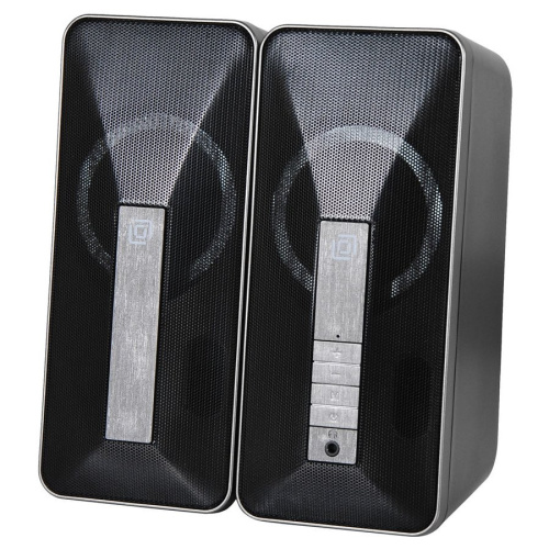 Колонки OKLICK OK-130 2.0 черный 20Вт BT портативные