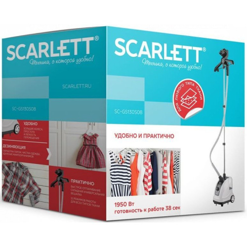 Отпариватель напольный Scarlett SC-GS130S08 белый/черный
