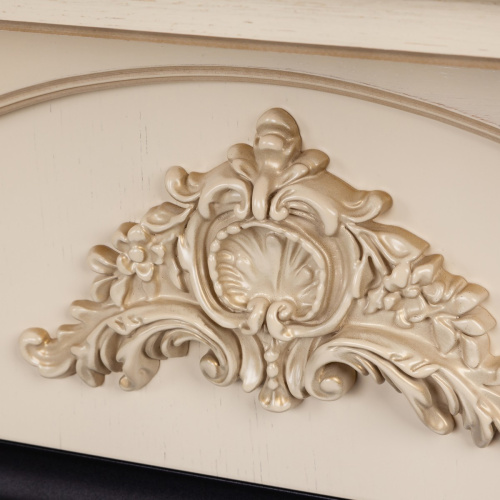 Электрокамин RealFlame Athena WT белый дуб с золотой патиной с очагом Majestic Lux Brass