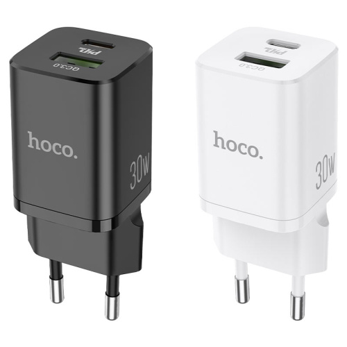 СЗУ HOCO N13 Bright PD30W+QC3.0 charger(EU) (чёрный)
