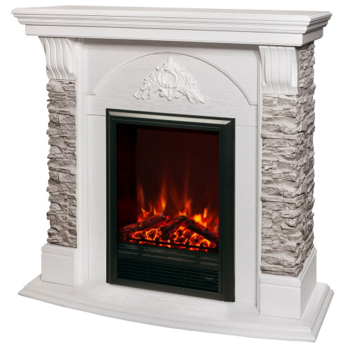 Электрокамин RealFlame Athena GR WT белый с очагом Eugene