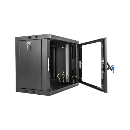 Шкаф коммутационный ЦМО ШРН-9.350-9005 настенный 9U 600x350мм черный