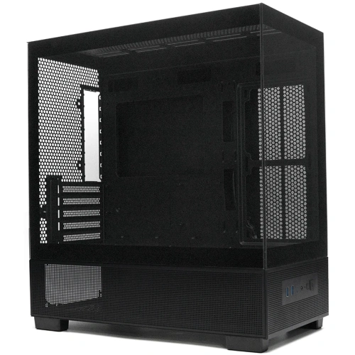 Корпус XASTRA Q500M-0F Black (Q500M-0F) mATX/Aquarium/Screewless/no fans