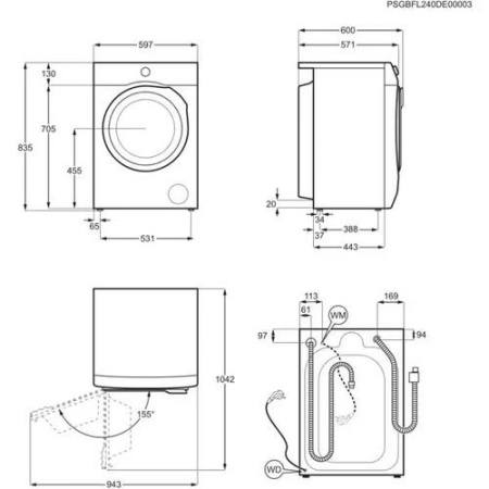 Стиральная машина AEG LFR73844VE белый