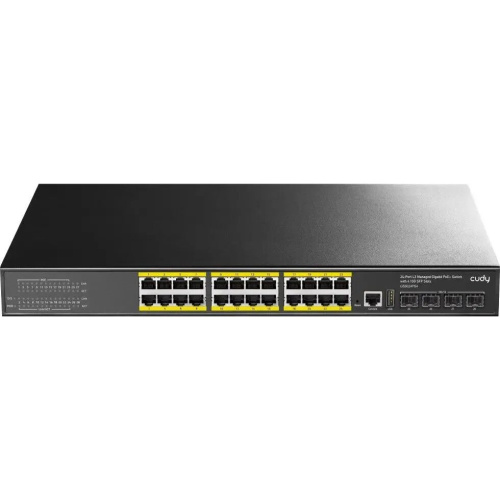 Коммутатор управляемый Cudy GS5024PS4 (L3) 24x1Гбит/с 4SFP+ 24PoE+ 400W
