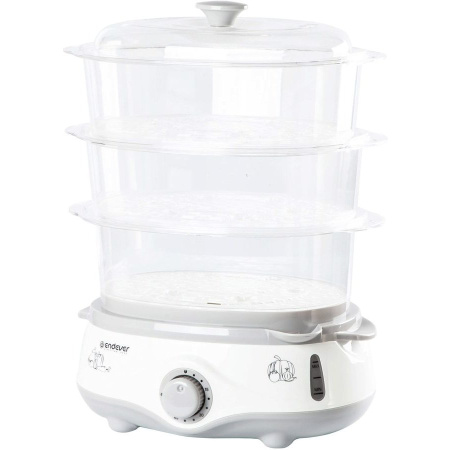 Пароварка Endever Vita-170, белый/серый