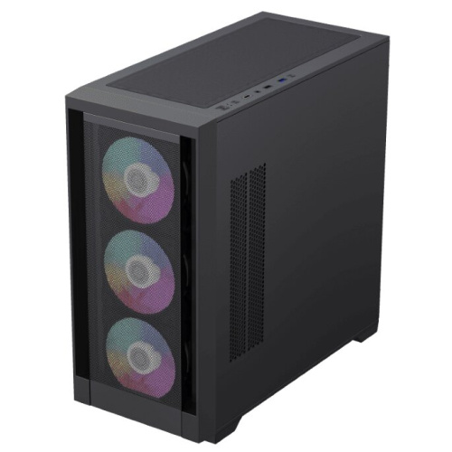 Корпус GameMax Defender MB, mATX, black, w/o psu, w/1xUSB3.0+2xUSB2.0, Combo Audio, w/3x12cm ARGB front fan