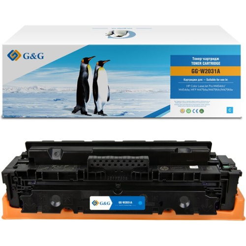 Картридж лазерный G&G GG-W2031A 415A голубой (2100стр.) для HP LJ M454/MFP M479