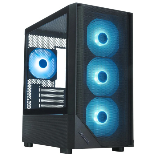 Корпус XASTRA A401M 4ARGB-V2 Black (A401M-V2-4FC12A) mATX/Mesh /ScrewlessTG+mesh panel/ 4x120mm ARGB PWM FC fans