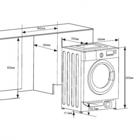 Встраиваемая стиральная машина MAUNFELD MBWM148S