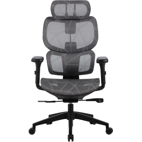 Кресло Cactus CS-MC555-GY черный/серый сетка с подголов. крестов. пластик пластик черный