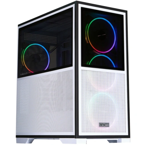 Корпус 1STPLAYER Infinity IF8 ARGB White (IF8-WH-4FO7-14-W)/ E-ATX / 4x140mm ARGB fans