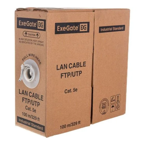 Витая пара Exegate Special UTP4-C5e-CCA-S26-IN-PVC-GY-100 (EX281818RUS) серый