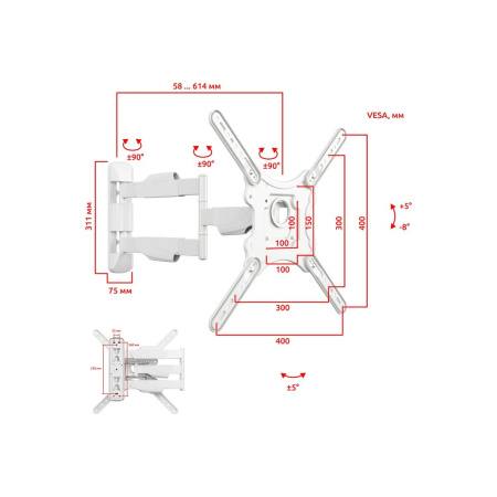 Кронштейн UniTeki FML40W