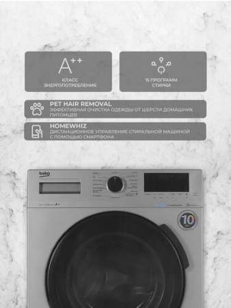 Стиральная машина Beko WSPE6H616S серебристый