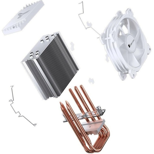 Кулер JONSBO CR-1400 E White LGA1700/1200/115X/AM5/AM4 (TDP 180W, PWM, 92mm Dynamic Multi-Color LED Fan, 4 тепловые трубки, белый, 4-pin)