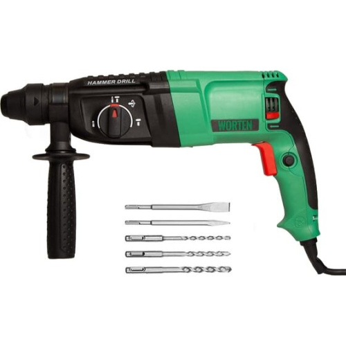 Перфоратор WORTEN IM (КА-90000340) с набором 5 буров 1000 Вт