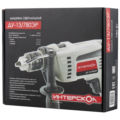Дрель ударная Интерскол ДУ-13/780ЭР