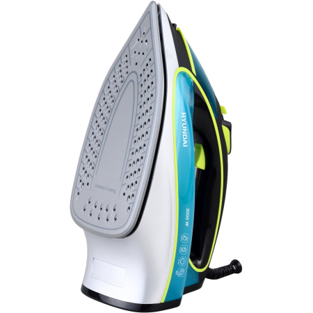 Утюг Hyundai H-SI01450 голубой/желтый