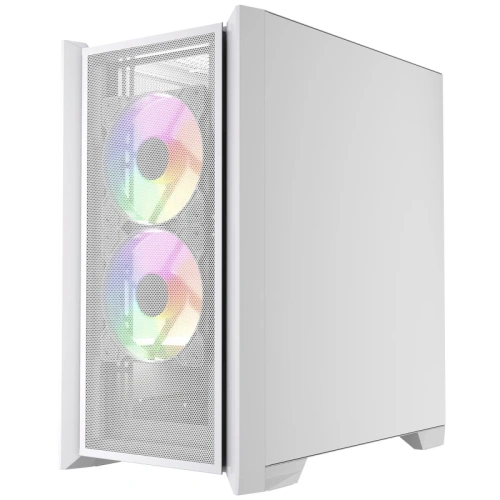 Корпус Powercase Alisio Micro Z3W ARGB V2 (CAMZW-A3-V2), Tempered Glass, 3x 120mm ARGB fan, белый, mATX